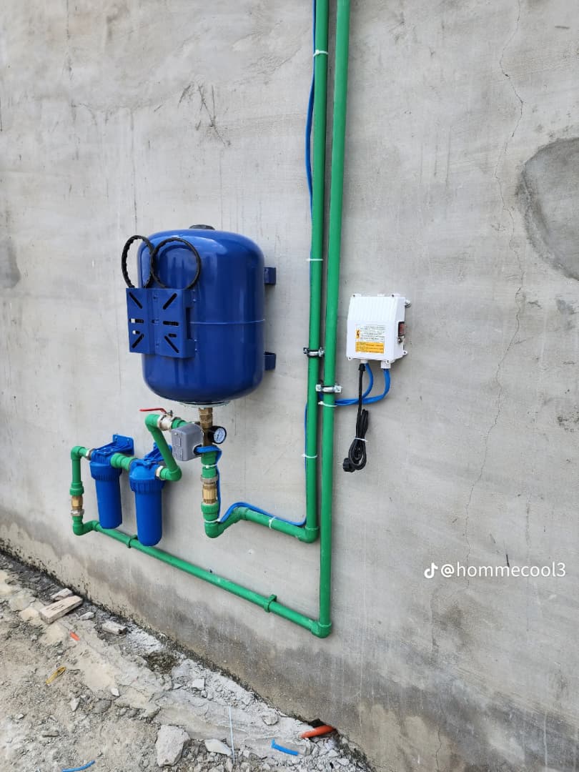 High pressure commercial manifold and piping installation